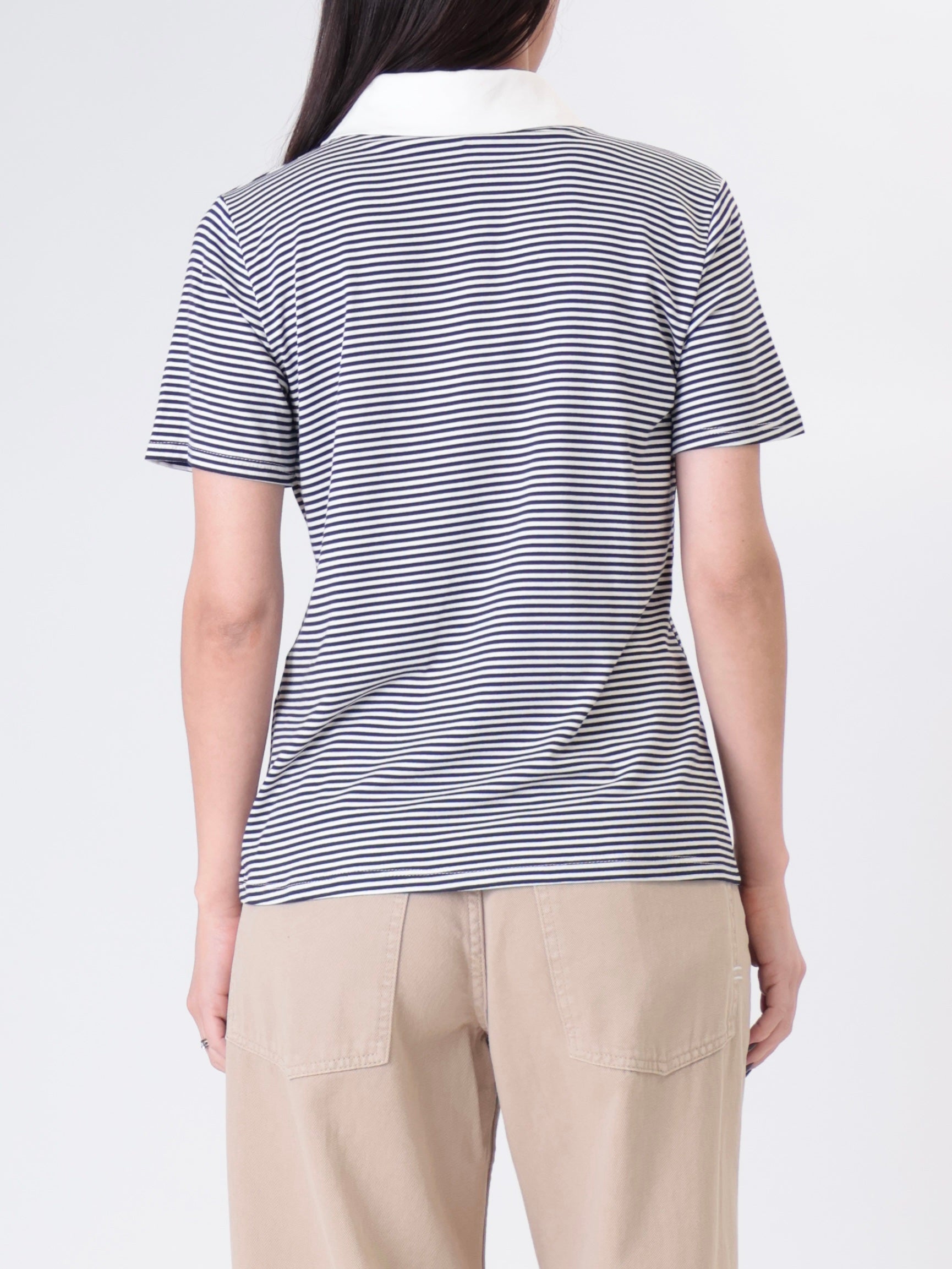 Polo riga bianco/blu