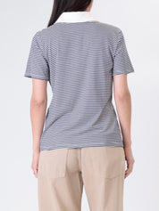 Polo riga bianco/blu
