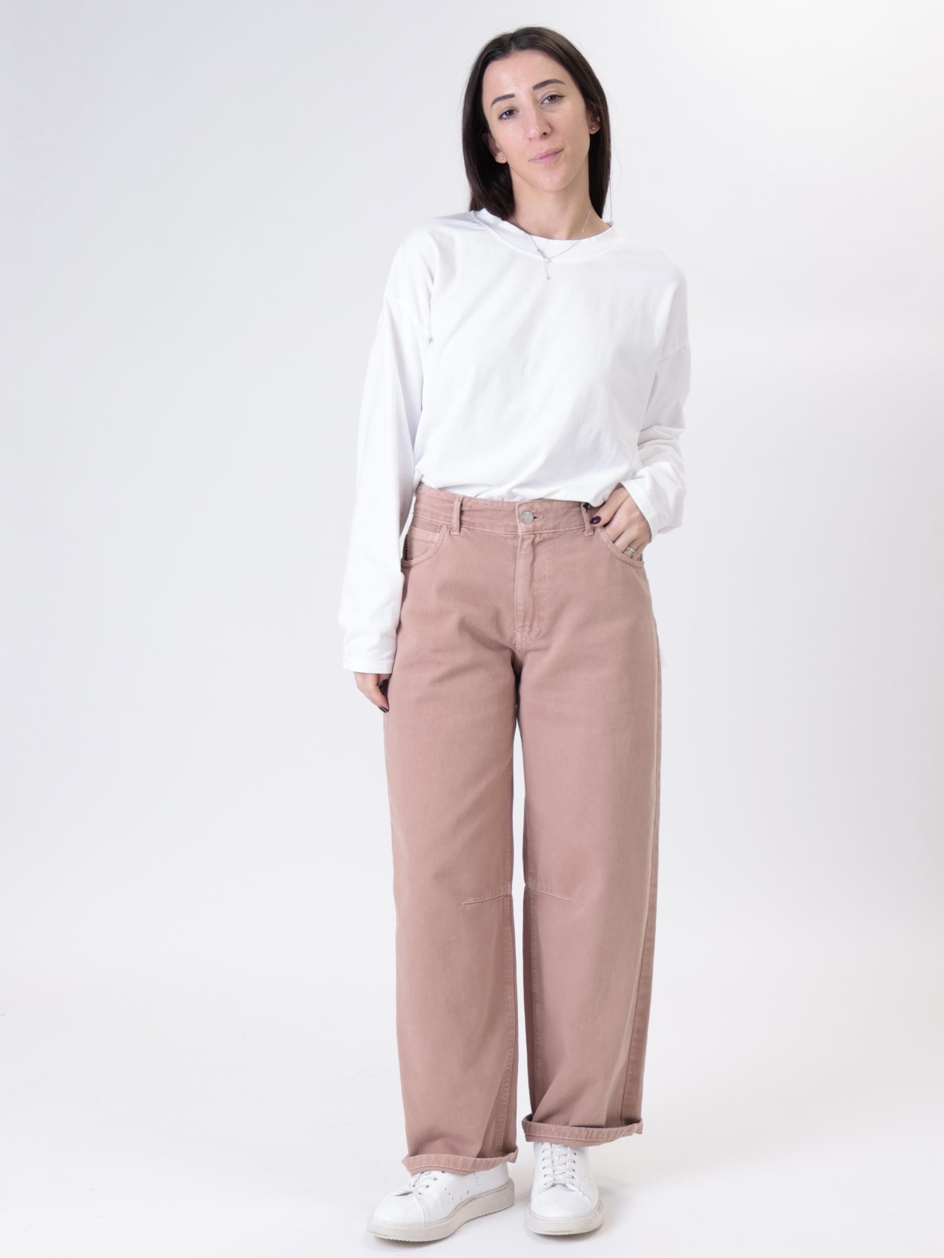 Antique rose judo jeans