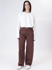 Dark brown judo jeans