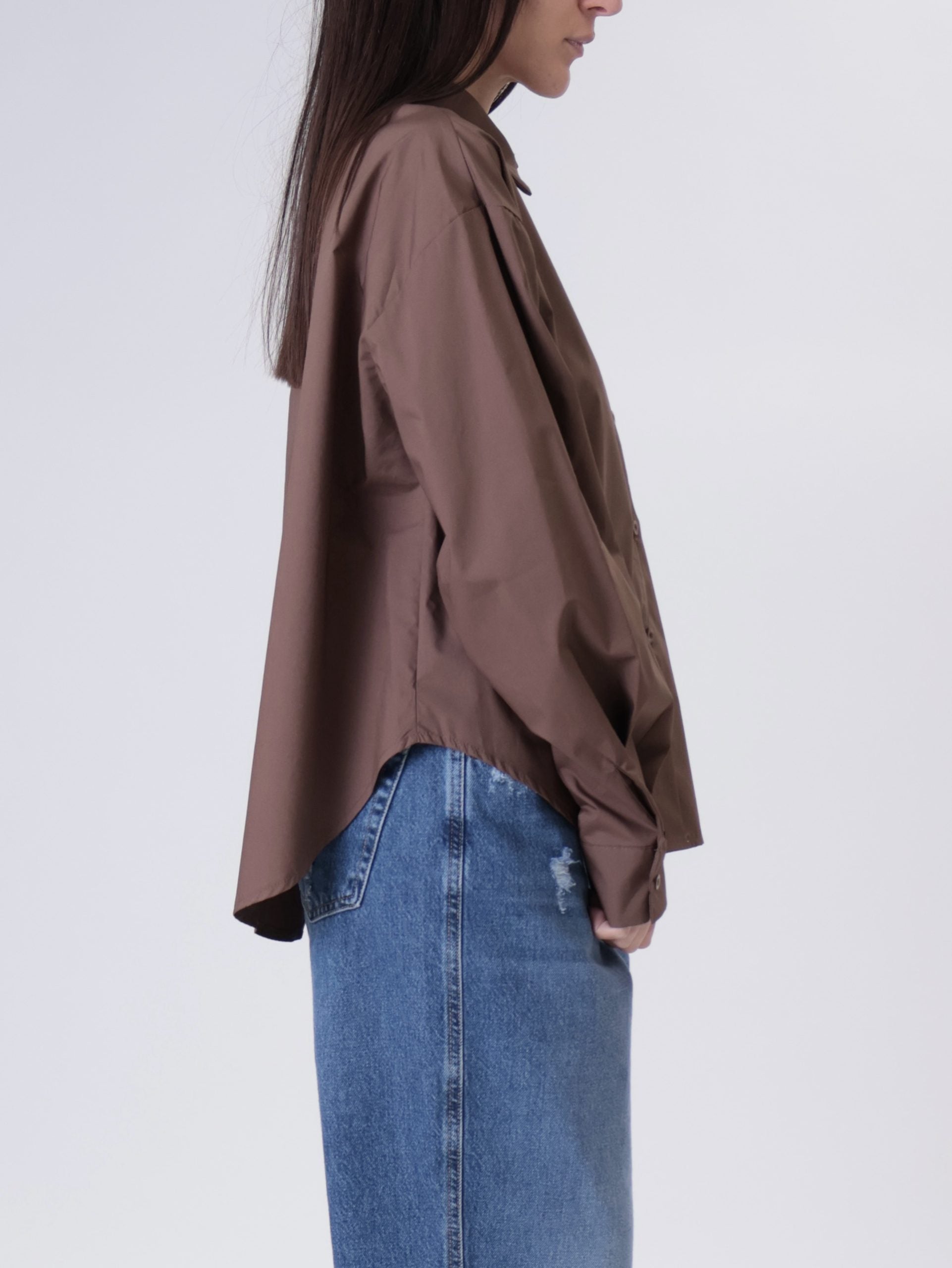 Camicia basic tabacco