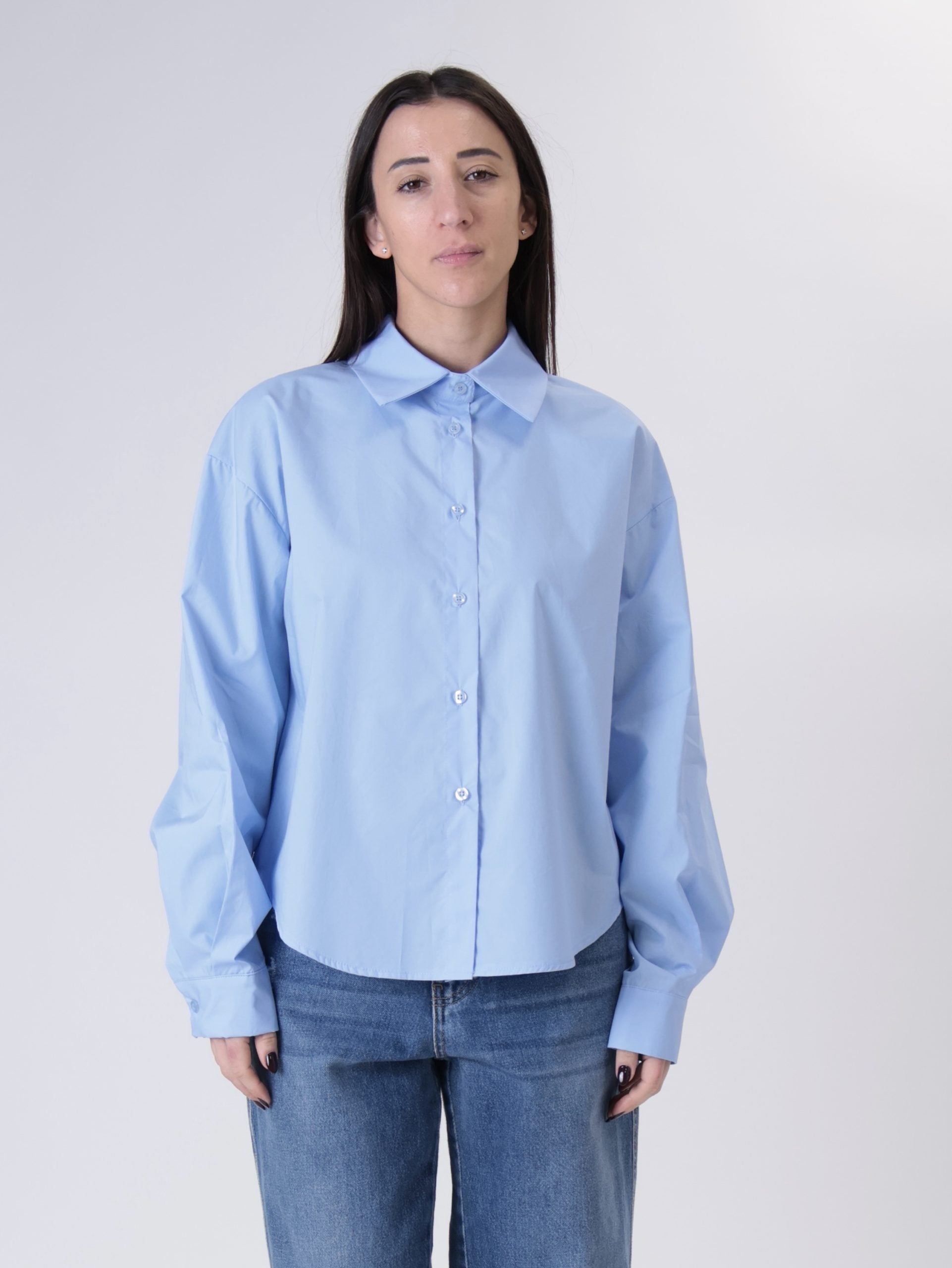 Camicia basic celeste
