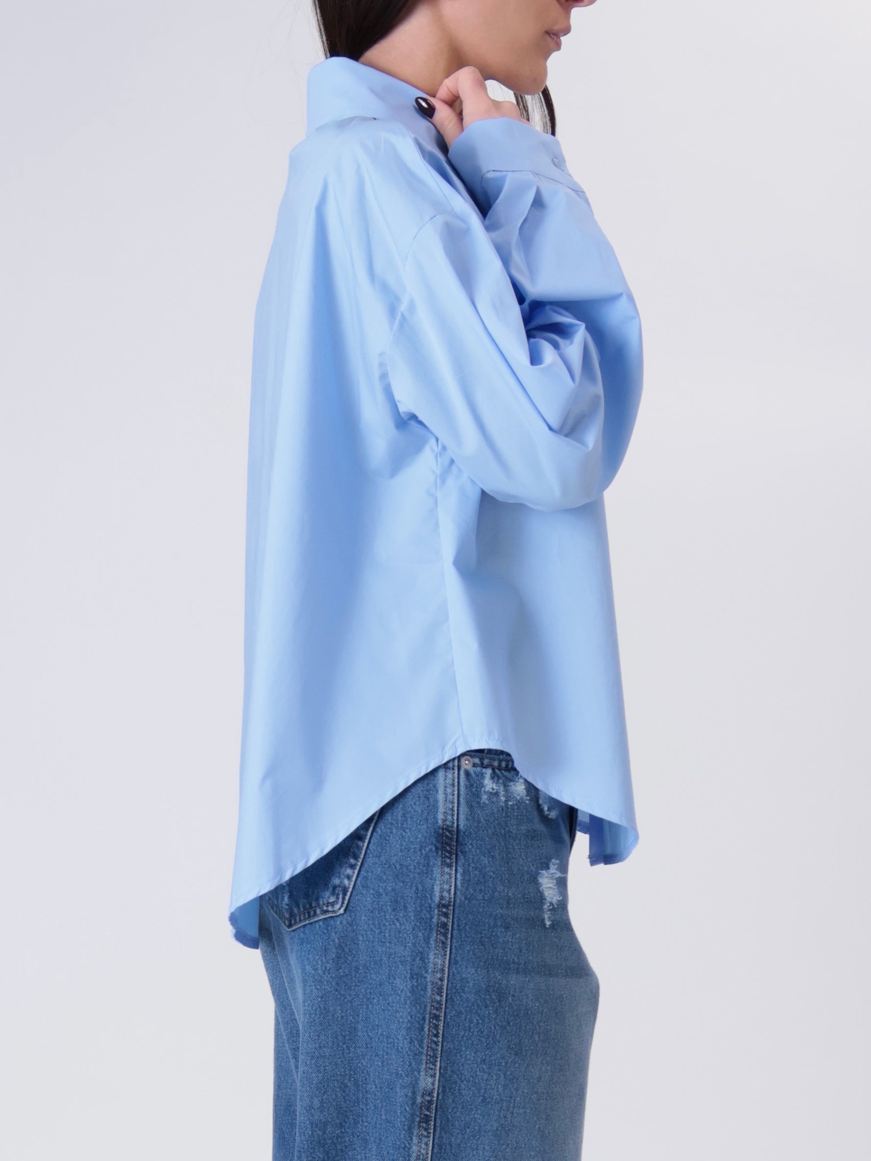Camicia basic celeste