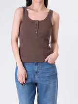 Chocolate Henley tank top