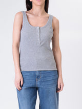 Henley tank top grey