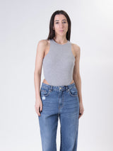 High-cut grey bodysuit