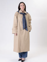 Trench beige cappuccio denim