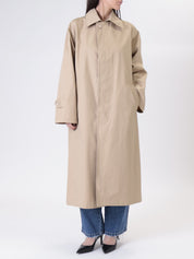 Trench beige cappuccio denim