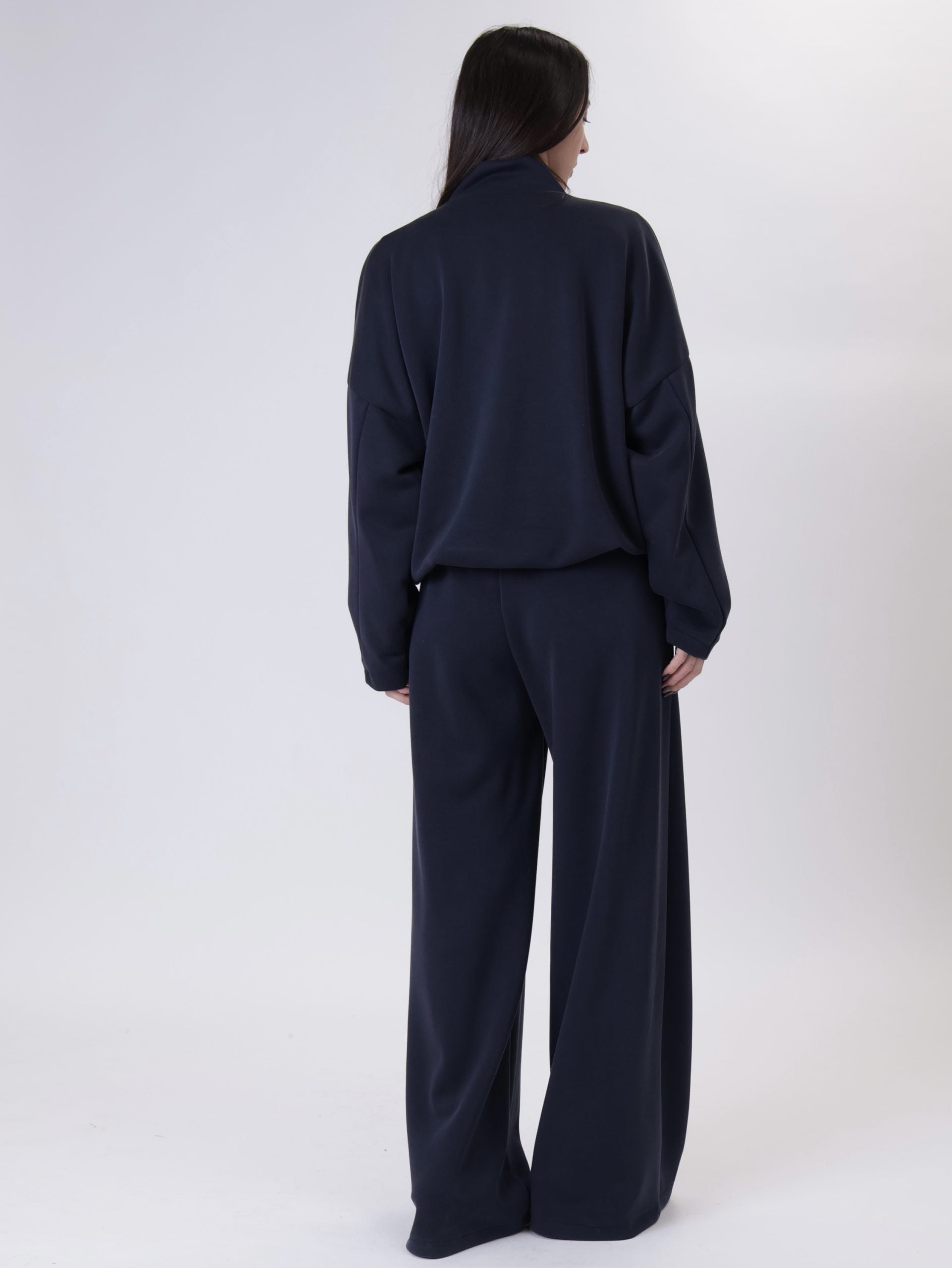 Pantalone palazzo viscosa blu