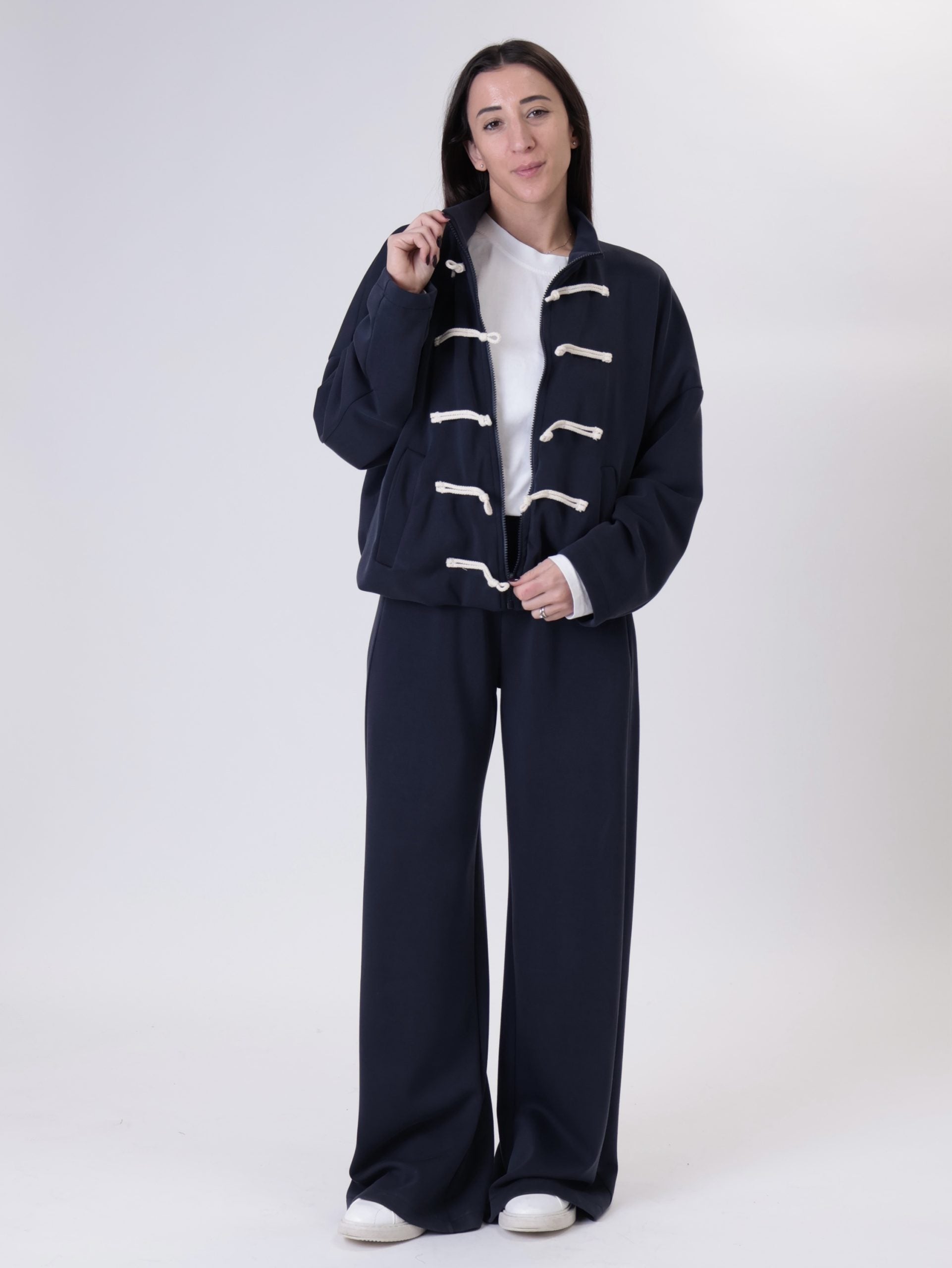 Bomber alamari blu