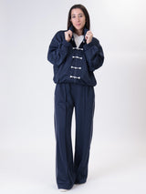 Blue toggle sweatshirt