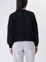 Black jeweled button cardigan
