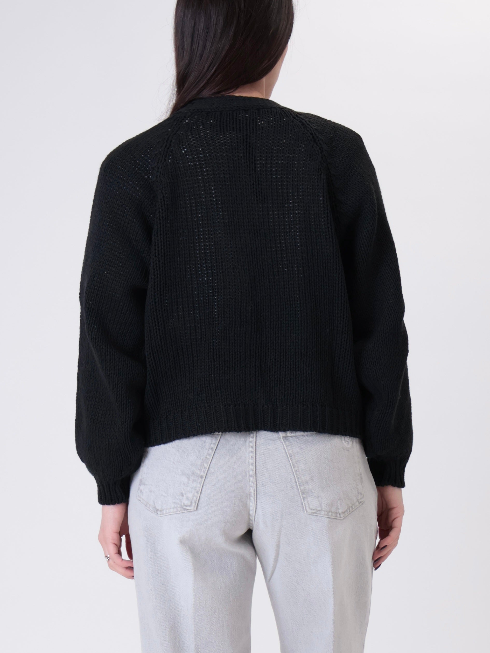 Black jeweled button cardigan
