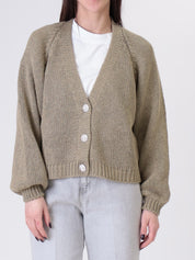 Military jewel button cardigan