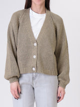 Military jewel button cardigan