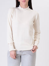 Maglia rouches burro