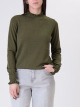 Military ruffles top
