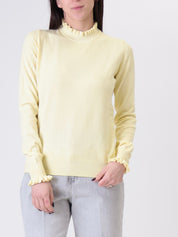 Yellow ruffled top