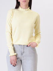 Yellow ruffled top