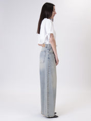 Beautiful sandblasted jeans
