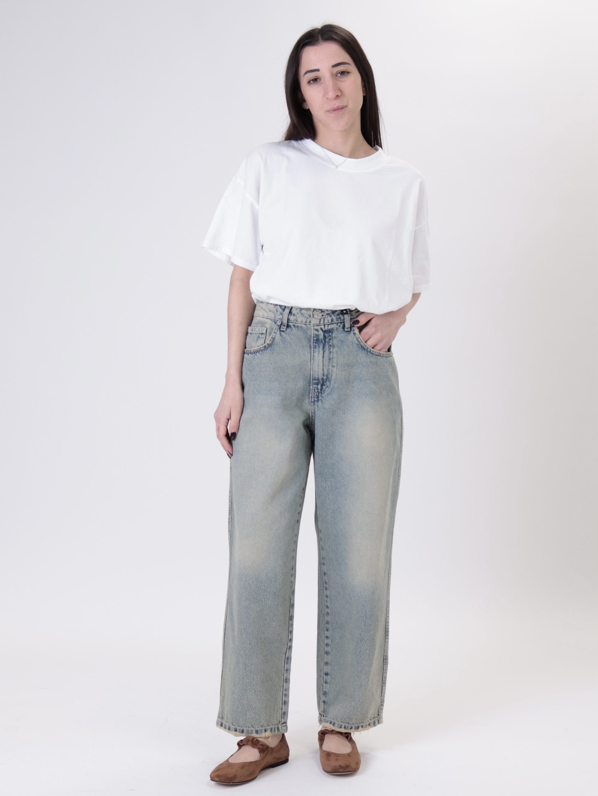 Osaka sandblasted jeans