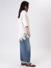 T-shirt con lingerie burro