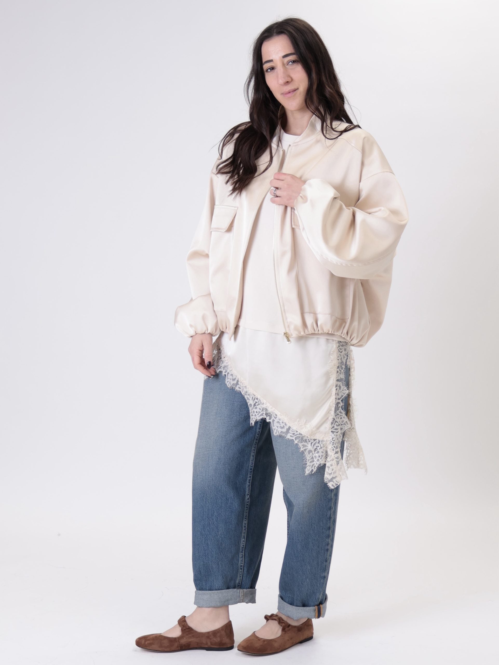 T-shirt con lingerie burro