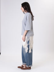 T-shirt con lingerie grigio