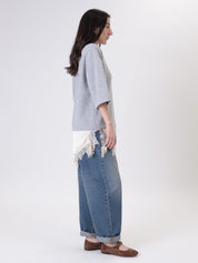 T-shirt con lingerie grigio