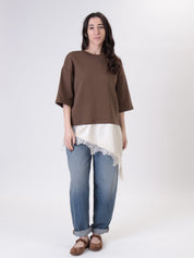T-shirt con lingerie cioccolato
