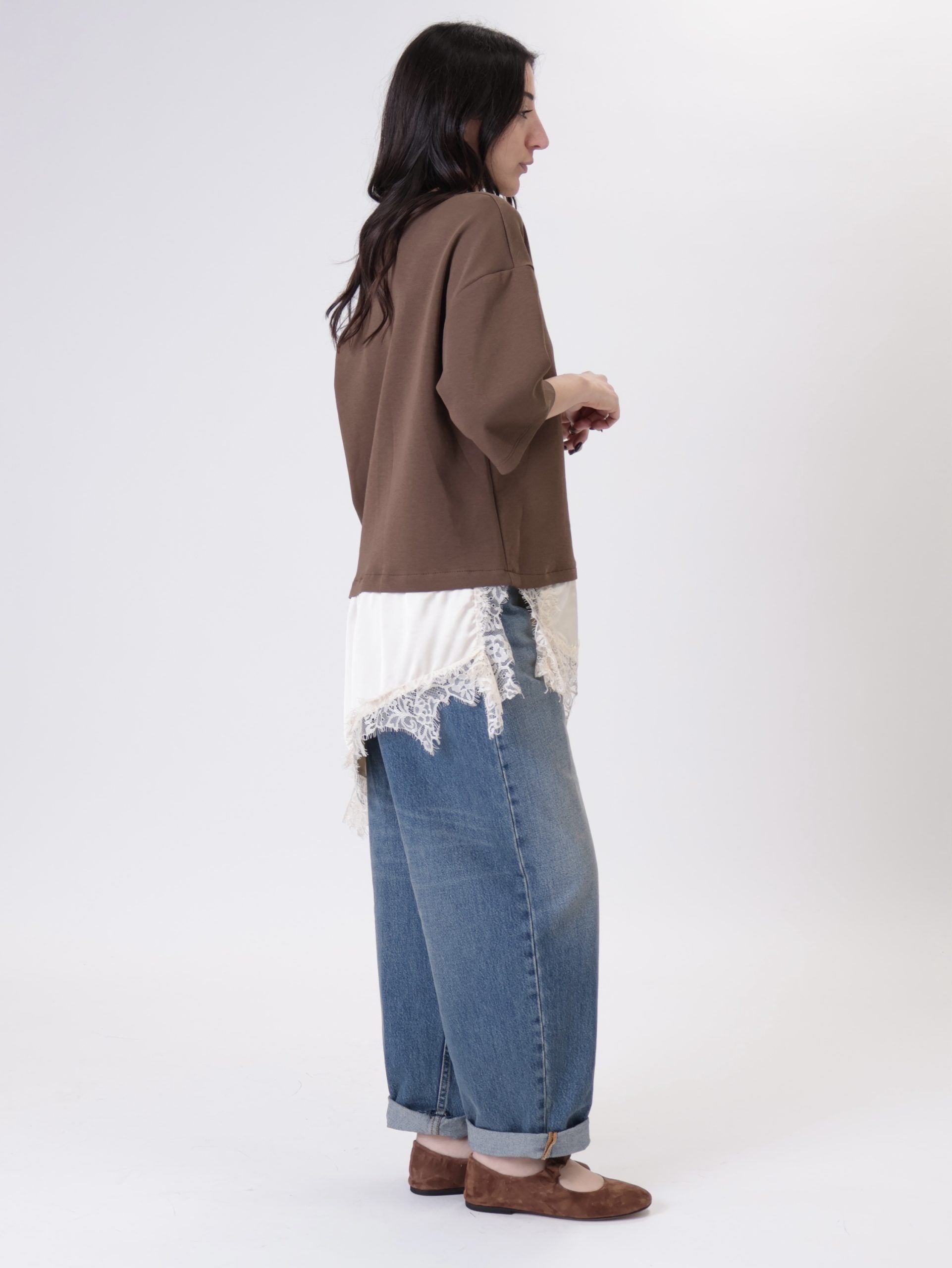 T-shirt con lingerie cioccolato