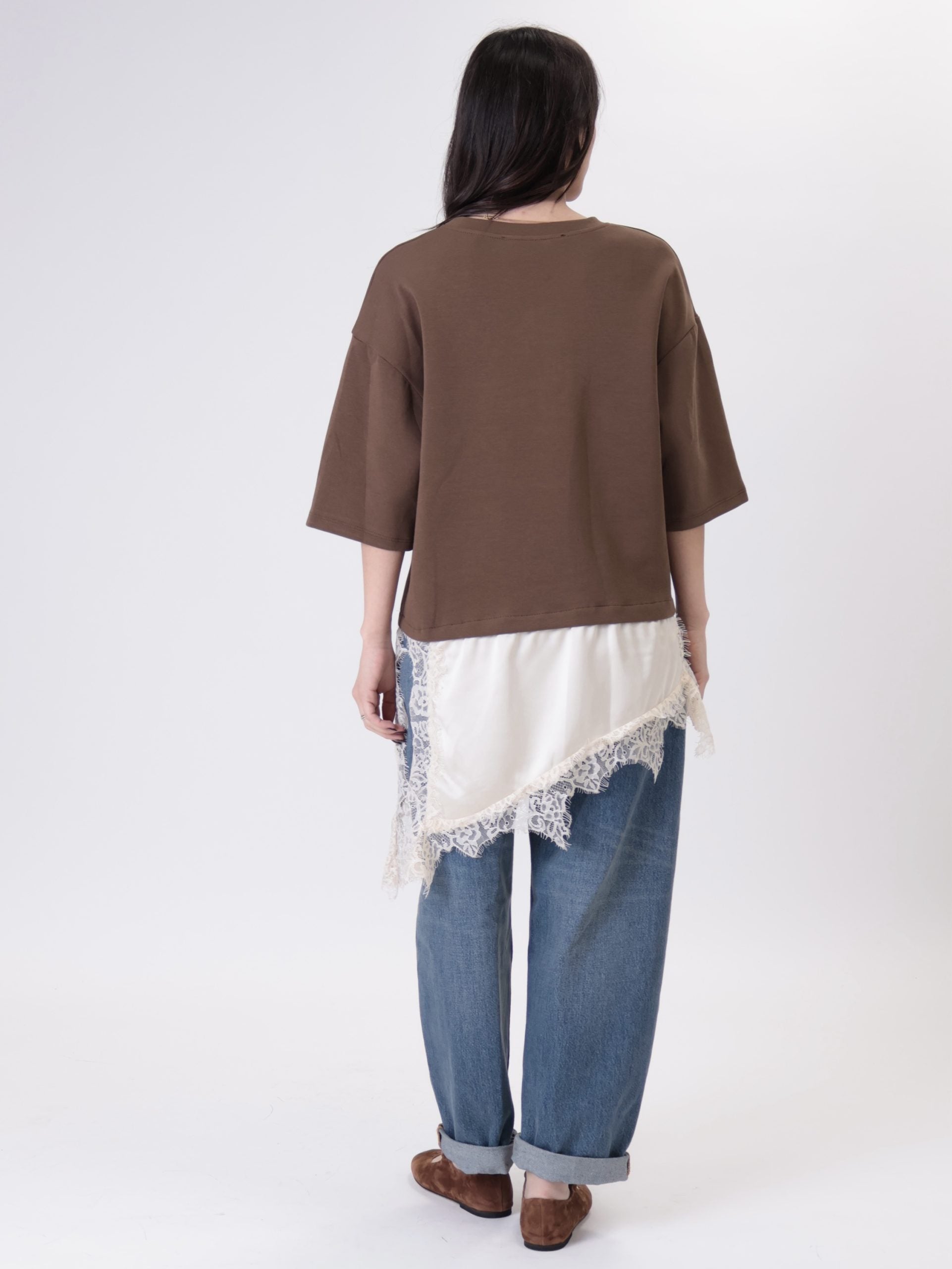 T-shirt con lingerie cioccolato