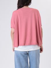 Pink V-neck viscose vest