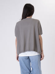 Anthracite viscose V-neck vest
