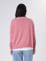 Pullover  over viscosa rosa