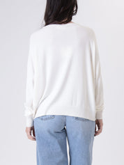 Pullover  over viscosa panna