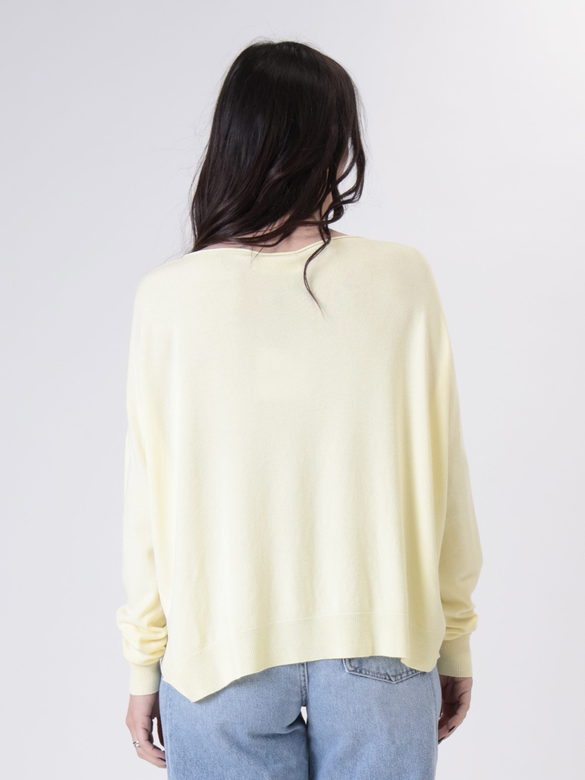 Pullover  over viscosa giallo