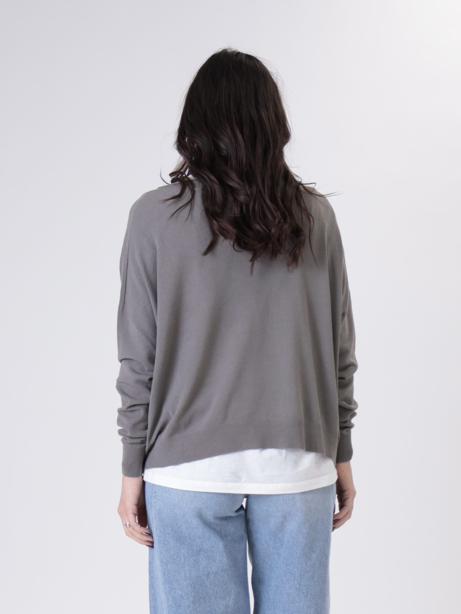 Anthracite viscose pullover