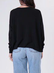 Pullover  over viscosa nero