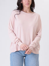 Powder pink viscose pullover