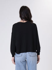 Pullover scatola viscosa nero