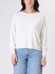 Pullover scatola viscosa panna