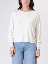 Pullover scatola viscosa panna