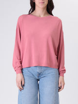 Pink viscose boxy pullover
