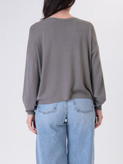 Pullover scatola viscosa antracite