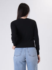 Girocollo viscosa nero