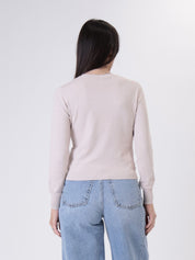 Pink viscose crewneck