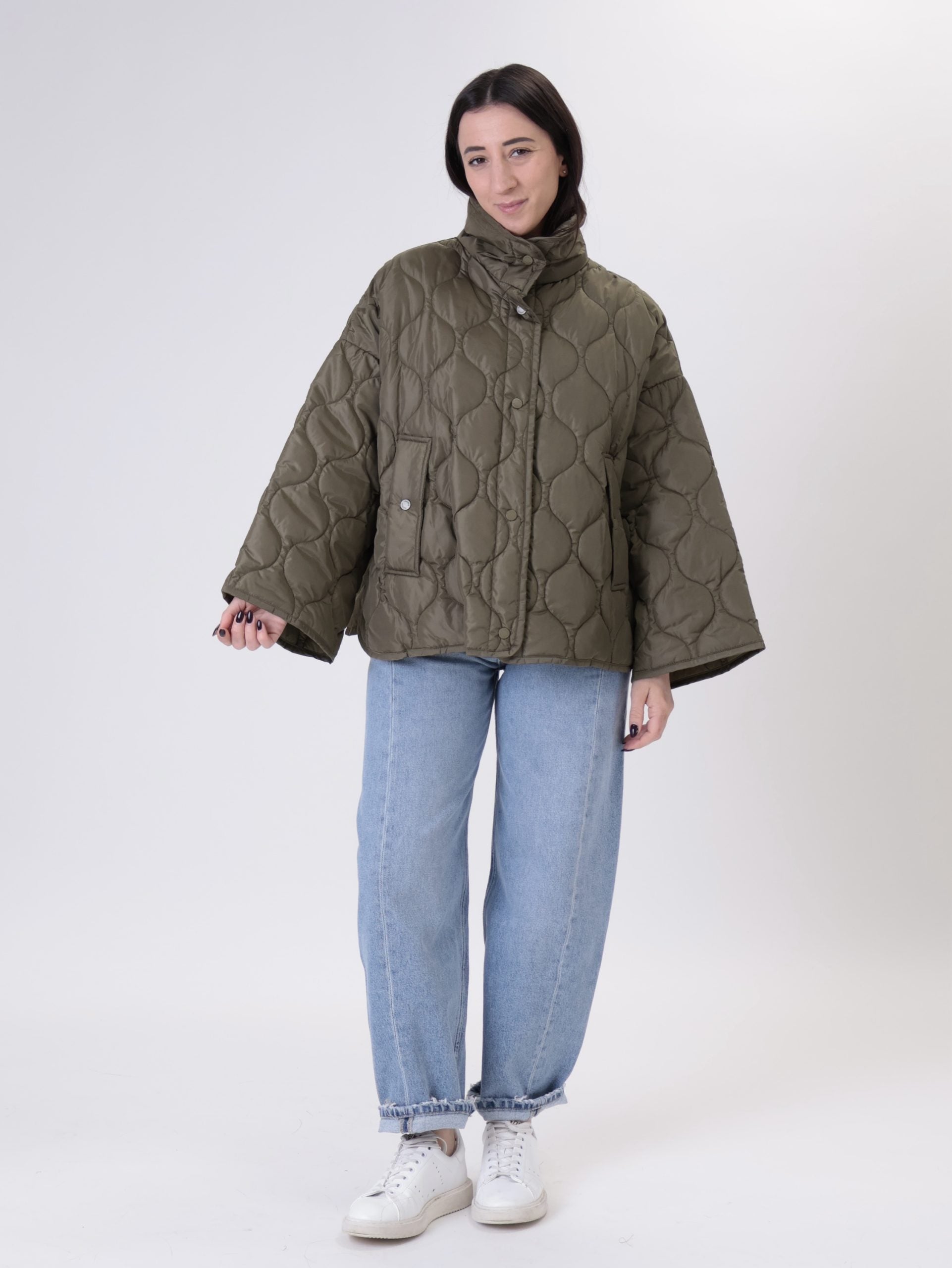 Piumino colletto militare