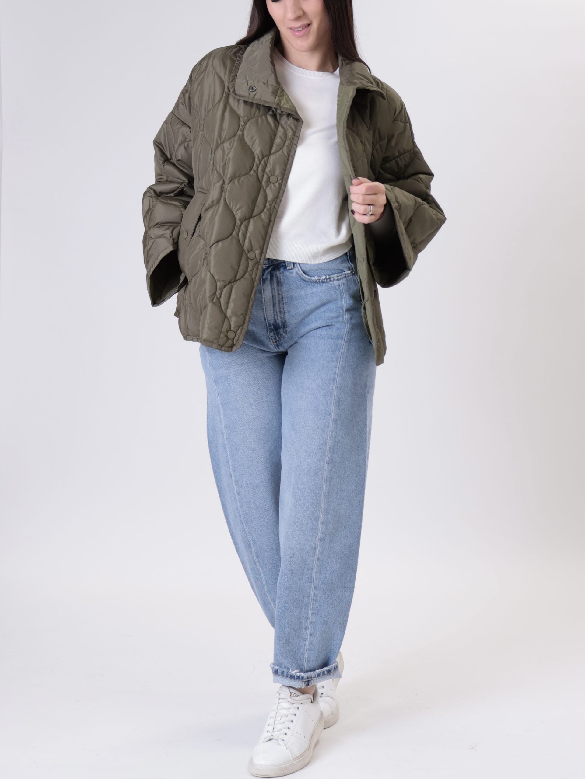 Piumino colletto militare