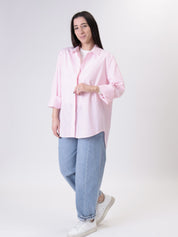 Pink striped long shirt